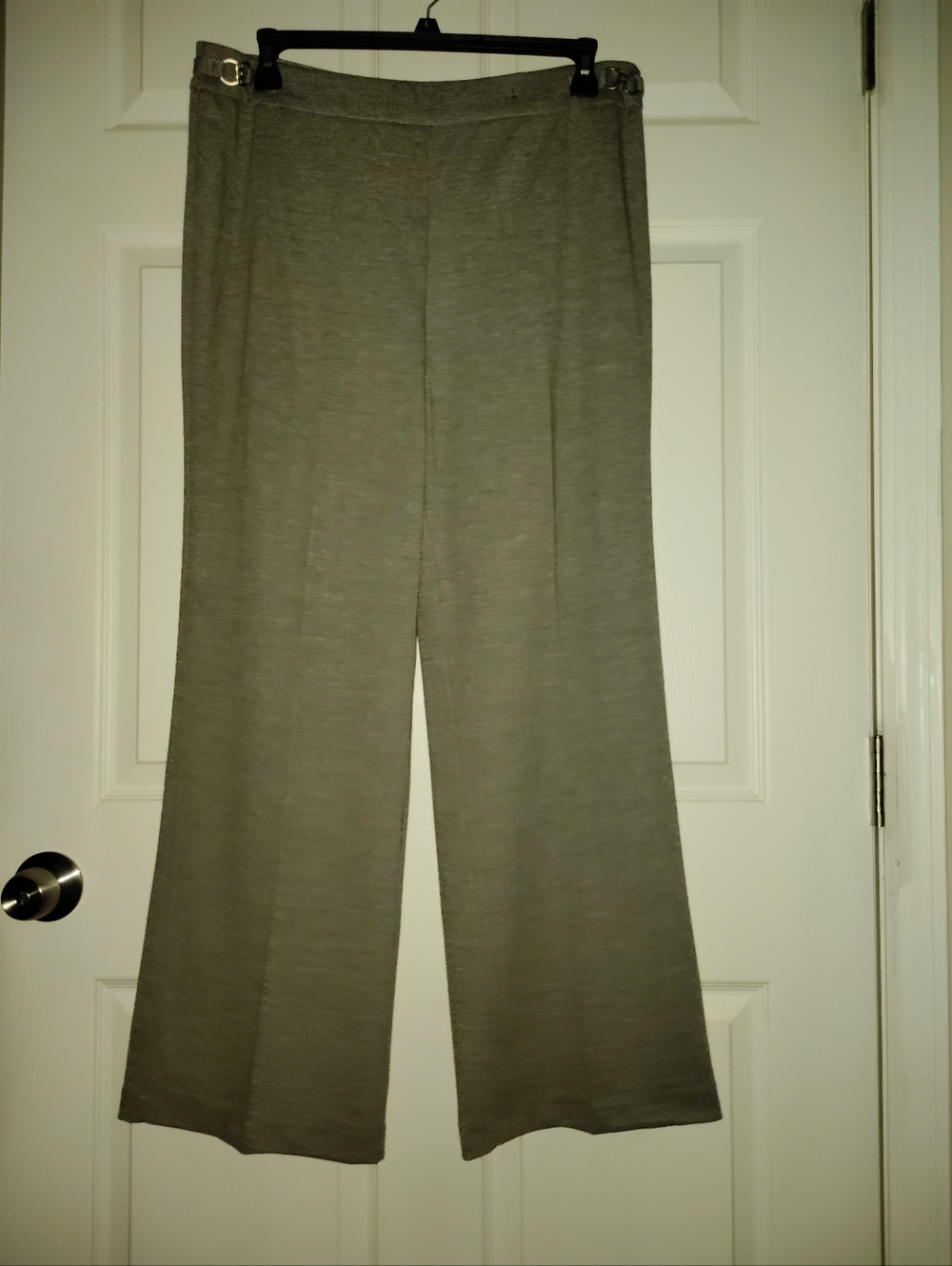 New York and Company Stretch Women's Wide Leg Gray Dress Pants XL